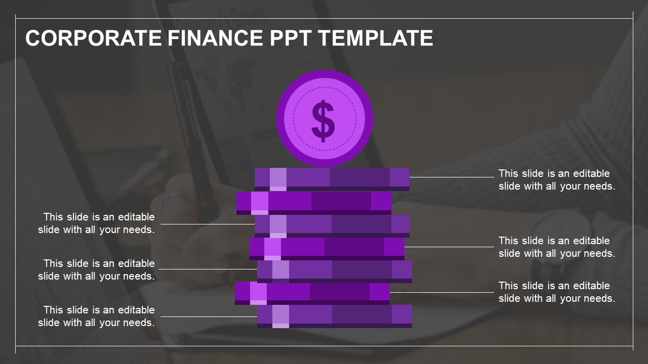 finance ppt template-purple